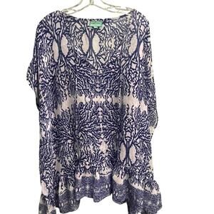 Amtica Santoria by Giacomo Cinque Top Boho One Size Tunic Cover Up Antica